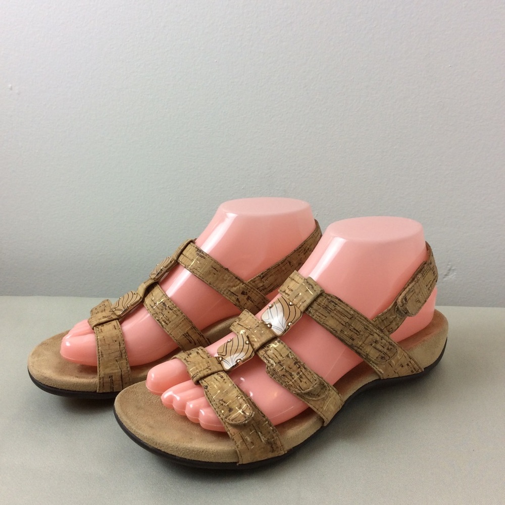 VIONIC Tan Cork Strappy Sandals Size 6